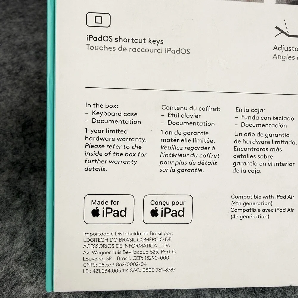 Logitech Folio Touch iPad Keyboard Case with Trackpad for iPad Air (4th 5th) EUC